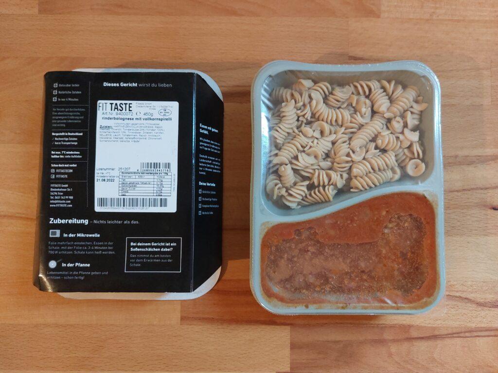 Fittaste Rinderbolognese mit Vollkornspirelli