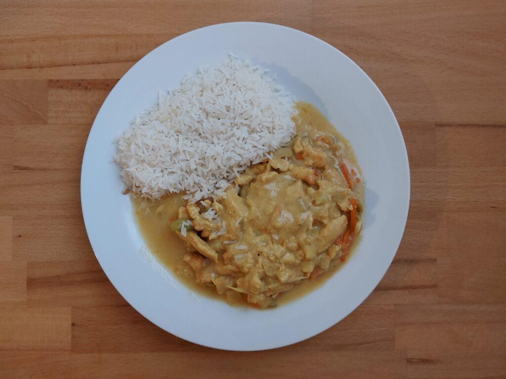  Hähnchencurry mit Wokgemüse + Basmatireis