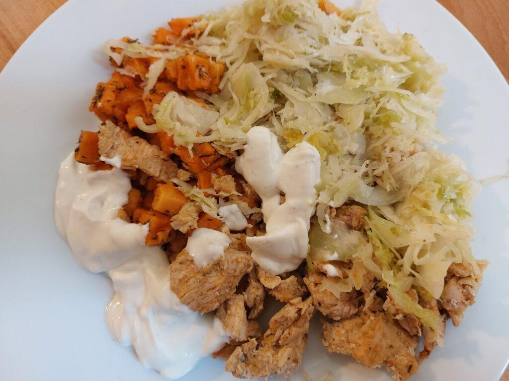 Hähnchendöner mit Süßkartoffeln